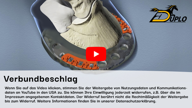 3D Animation der Hufanatomie und eines Verbundbeschlags