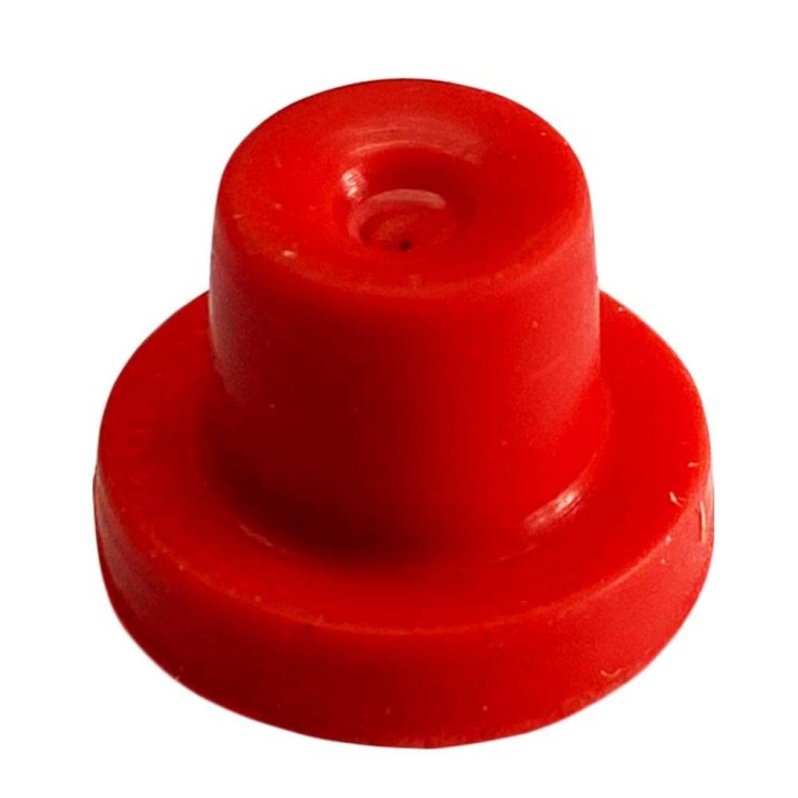 Plastic Closing Plugs SBS (M10 / 20 piece package / red / for Straight Bar composite shoes with threaded inserts fixated in metal inlay)