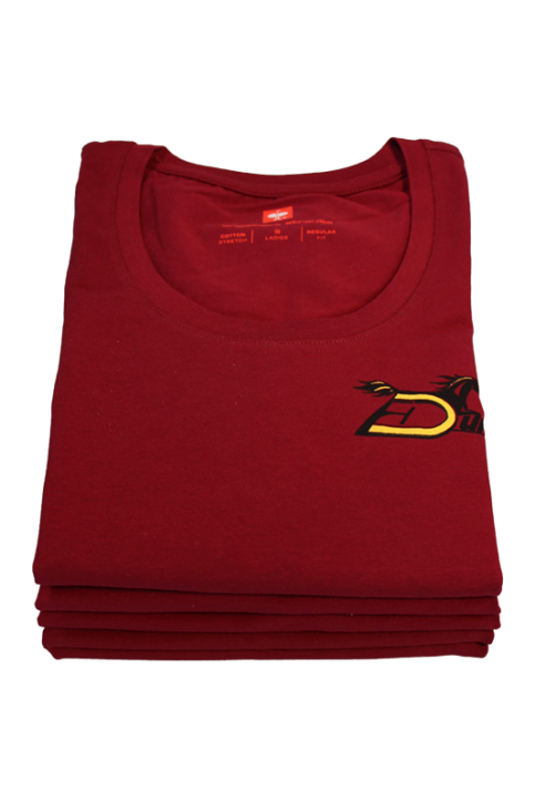 T-Shirt (mujeres / XXL / rojo vino)