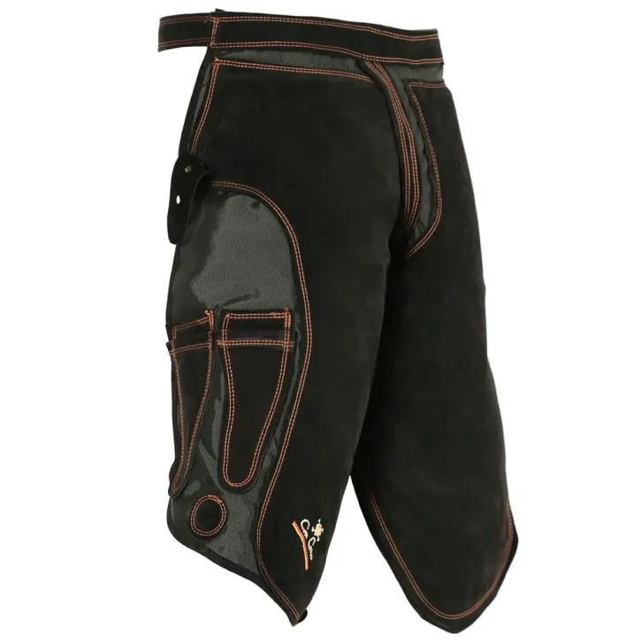 Tablier de maréchal-ferrant Con Cuero – Olympic (noir / court) – base synthétique + cuir suédé