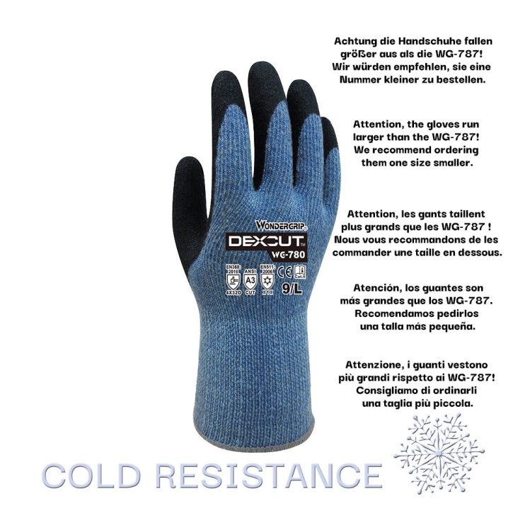 Schnittschutzhandschuhe - Winter Wonder Grip® Dexcut® WG-780 (Gr. 7)