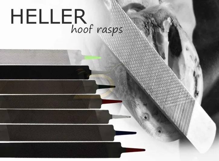 Heller Raspeln — Heller Tradition und Mustad Qualität — perfektes Hufraspeln