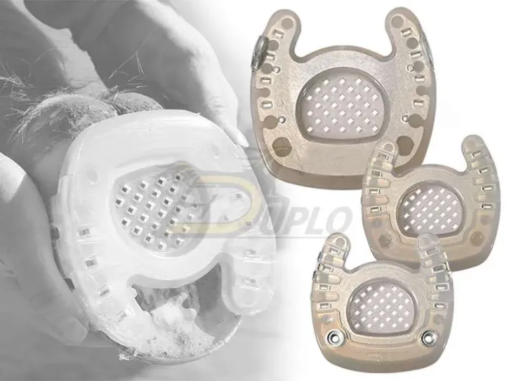 Verbundbeschlag mit offener Zehe und Gittersohle