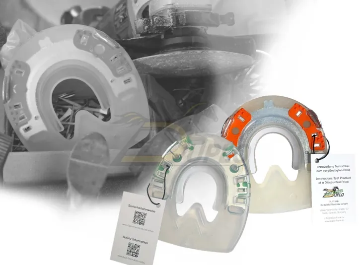 Verbundbeschlag aus Testmaterial mit Seitenkappen