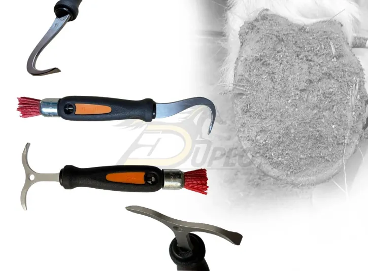 Hufauskratzer mit Bürste – robuste Hufpflege in zwei Varianten Hufauskratzer mit Bürste – robuste Hufpflege in zwei Varianten