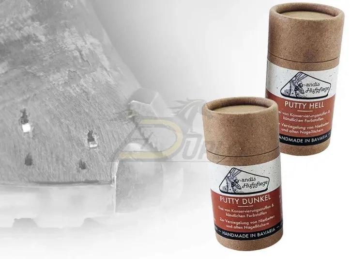 Mastic à sabot « Hufputty » pour combler les gorges à rivet et les trous de clous