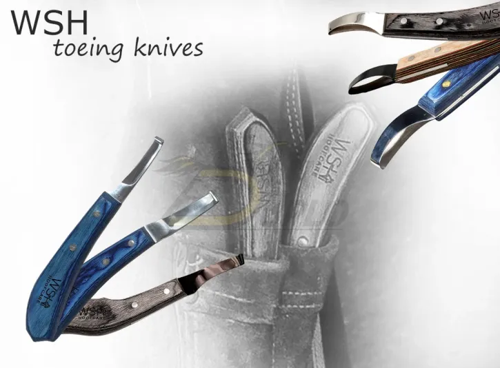 WSH Hoofcare Hufmesser mit blauem Holzgriff