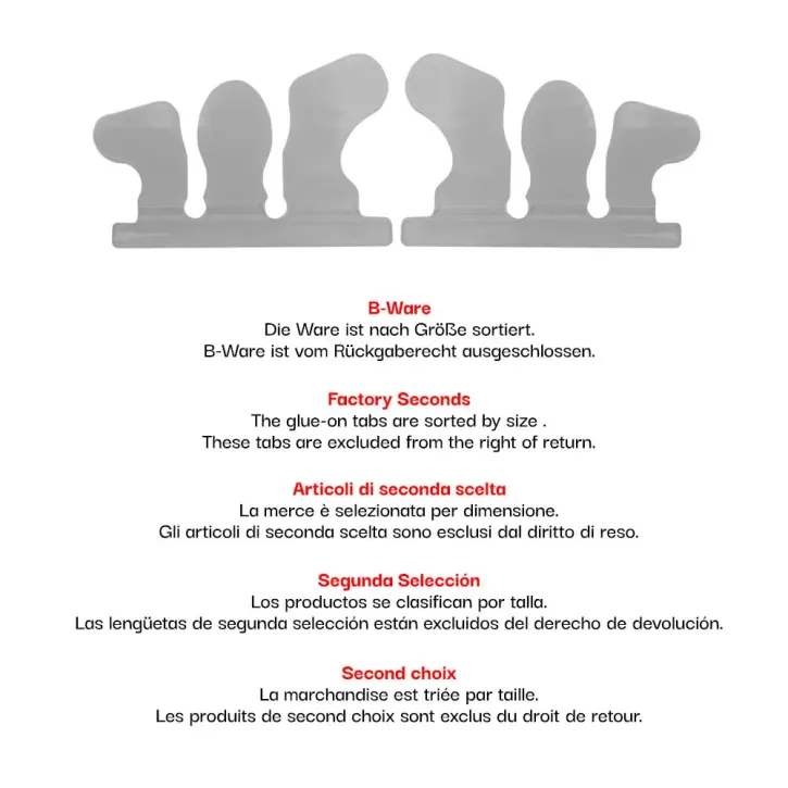 Wolf Busch® Klebelaschen Basic (Gr. 4 / Zweitware / 1 Paar)