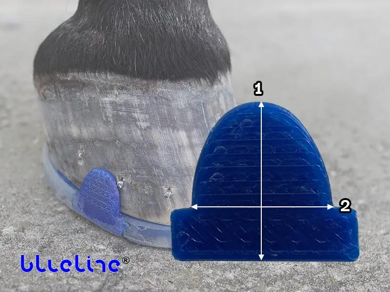Diagram showing exactly where the blueline® weld-on clips are measured.