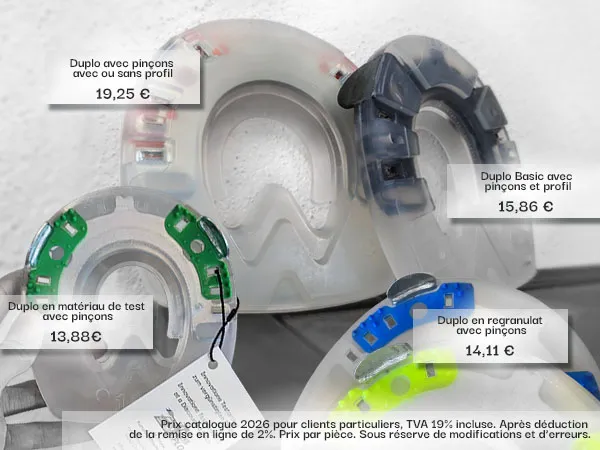 Comparaison des prix : différents fers composites avec leur prix catalogue TTC, remise en ligne déduite.