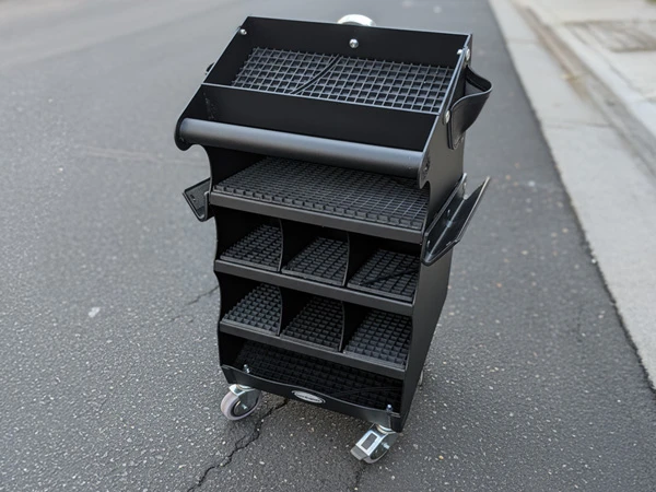 Die durchdachte Einteilung der Werkzeugkiste mit 2 Ablageböden von Blacksmith bietet viel Stauraum und erleichtert Ordnung.