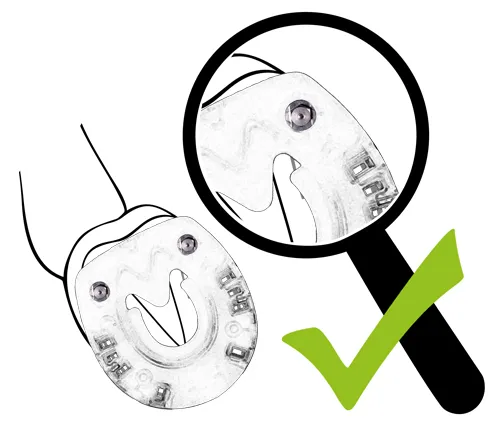 Duplo-Beschlag mit Gleitschutz-Stollen – die Stollen sind täglich zu kontrollieren.