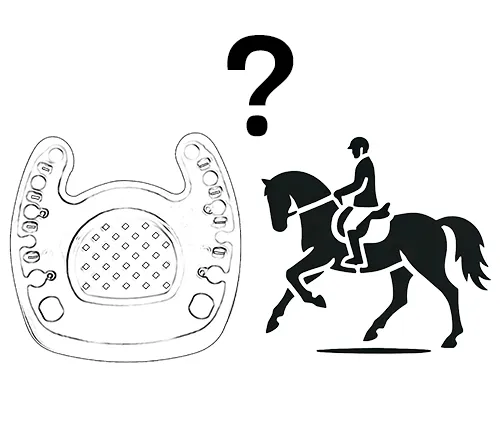 Großes Fragezeichen: Kann das mit einem zehenoffenen Beschlag beschlagene / beklebte Pferd geritten werden?