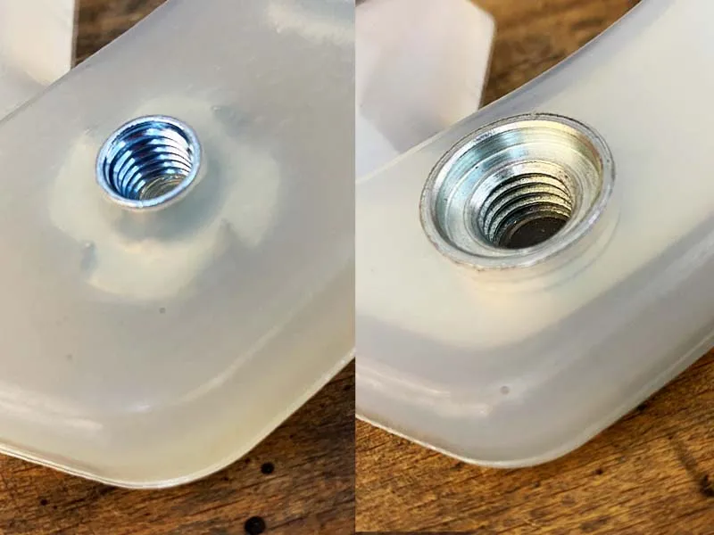 cleats inside a composite draft horse shoe