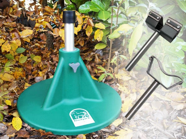 Drei Sonderlösungen von Kerckhaert: Hoofjack Medium Hufbock und verschiedene Hinterhufaufsätzen - eine Version mit doppelter Auflage und der Draft Aufsatz für Kaltbluthufe.