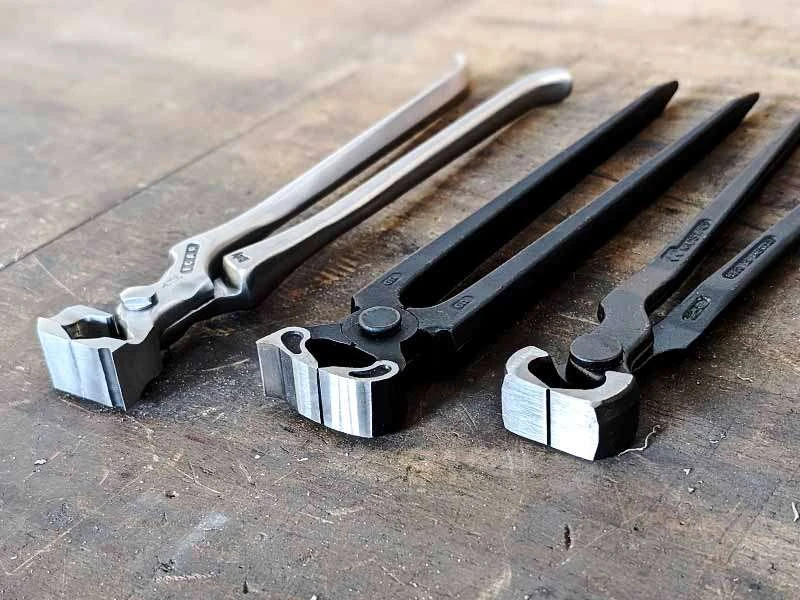 3 Modelle von hufbeschlagzangen: Icar, Knipex und Mustad