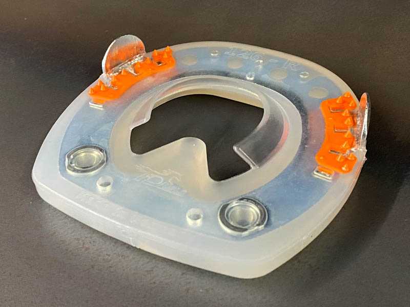 shock absorbing horseshoe with stud holes