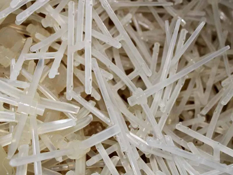 several sprues of urethane horseshoes