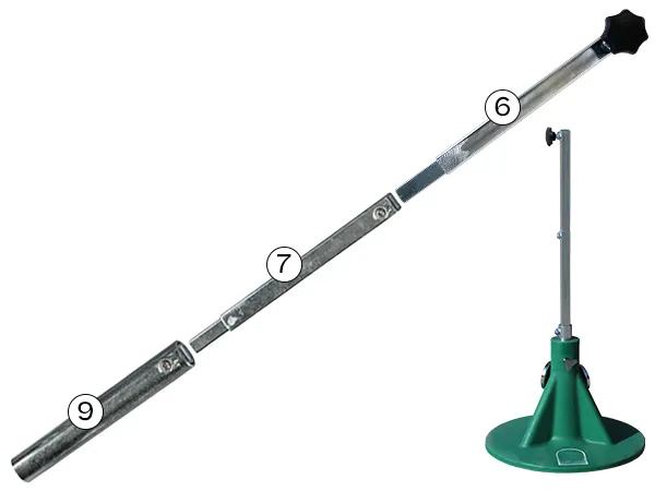 Instructions de montage du tube support du dispositif de soudage pour une utilisation dans le trépied.