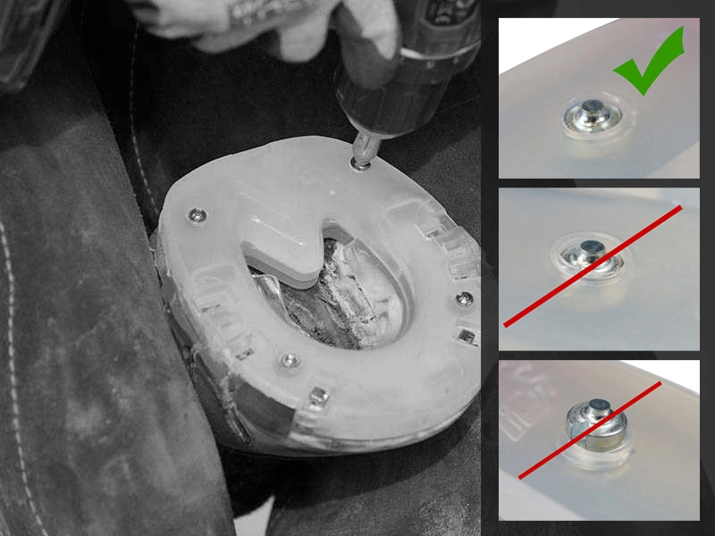 Gli spikes come fase preliminare ai ramponi nella ferratura sintetica – simili ai perni in metallo duro nei ferri tradizionali.