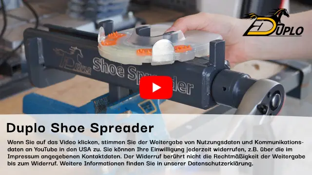 Video: Tutorial zur Anwendung des Duplo Shoe Spreaders für Verbundhufeisen.