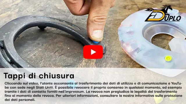 ferro tradizionale e ferro alternativo con tappi di chiusura come protezione della filettatura