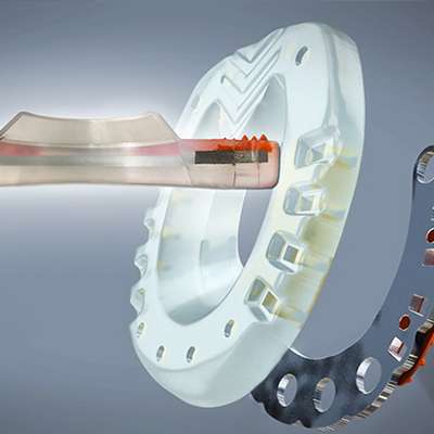 Composite Horseshoe Cross-Section and Individual Components - Metal Core and Plastic Coating