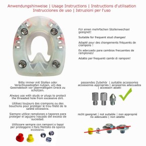 Jumper - Straight Bar Shoe mit Seitenkappen und 4 stabilen Gewindeeinsätzen (Standard / oval / 126mm / M8/M10) - Duplo