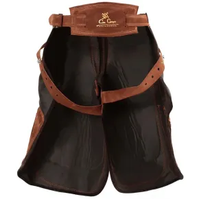 Delantal de herrador Con Cuero – Elite (marrón / corto) – Base sintética + ante