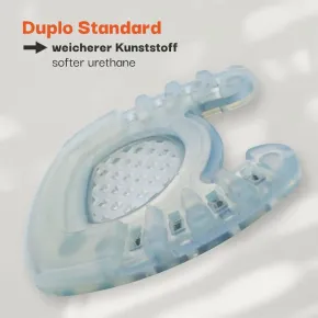 Ferrure composite avec pince ouverte et grille intégrée